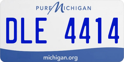 MI license plate DLE4414