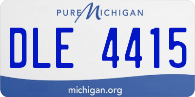 MI license plate DLE4415