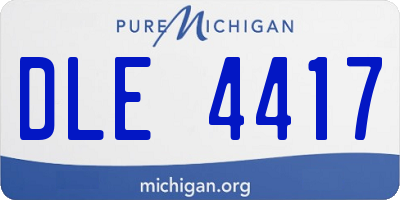 MI license plate DLE4417