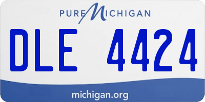 MI license plate DLE4424