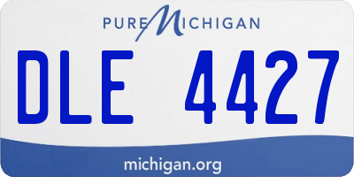 MI license plate DLE4427
