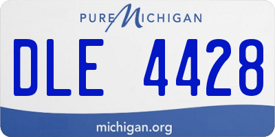 MI license plate DLE4428