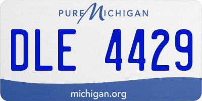 MI license plate DLE4429