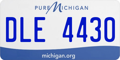 MI license plate DLE4430