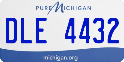 MI license plate DLE4432
