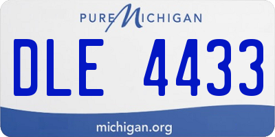 MI license plate DLE4433
