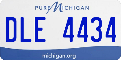 MI license plate DLE4434