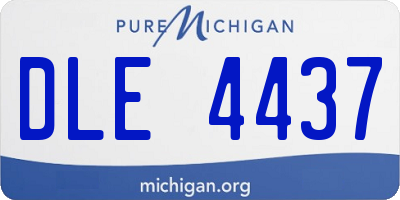 MI license plate DLE4437