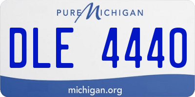 MI license plate DLE4440