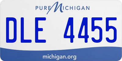 MI license plate DLE4455