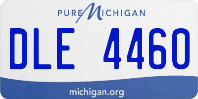 MI license plate DLE4460