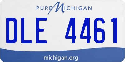 MI license plate DLE4461