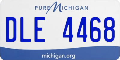 MI license plate DLE4468