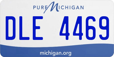 MI license plate DLE4469
