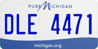 MI license plate DLE4471