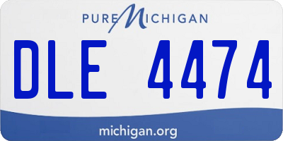 MI license plate DLE4474