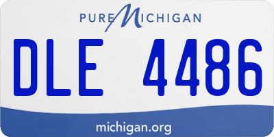 MI license plate DLE4486
