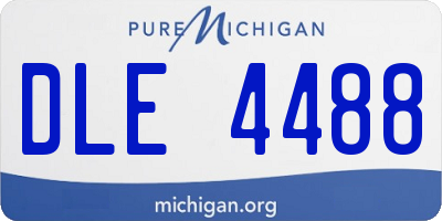 MI license plate DLE4488