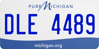 MI license plate DLE4489