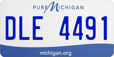 MI license plate DLE4491