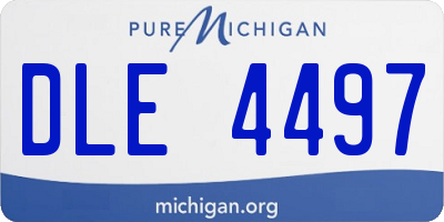 MI license plate DLE4497