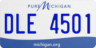 MI license plate DLE4501