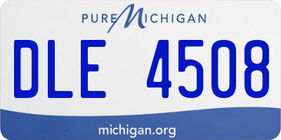MI license plate DLE4508