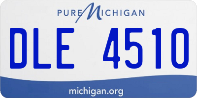 MI license plate DLE4510