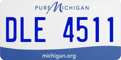 MI license plate DLE4511