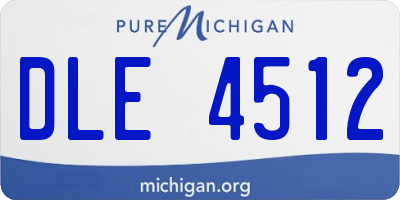 MI license plate DLE4512