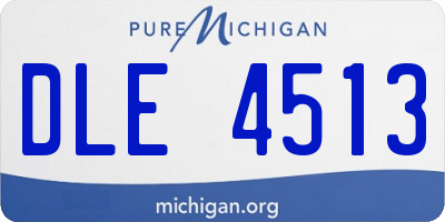 MI license plate DLE4513