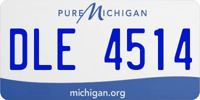 MI license plate DLE4514