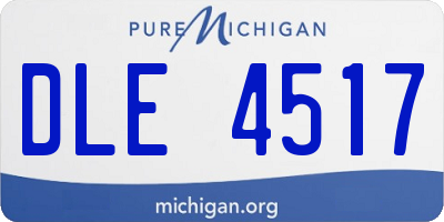 MI license plate DLE4517