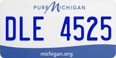 MI license plate DLE4525