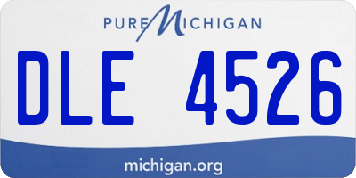 MI license plate DLE4526