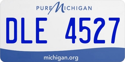 MI license plate DLE4527