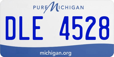 MI license plate DLE4528