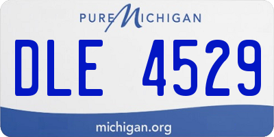 MI license plate DLE4529
