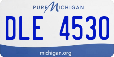 MI license plate DLE4530