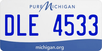 MI license plate DLE4533