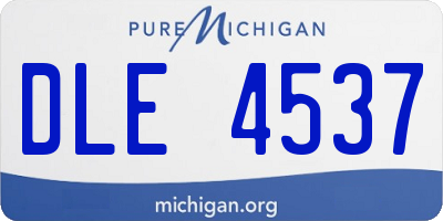 MI license plate DLE4537