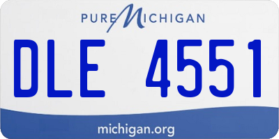 MI license plate DLE4551