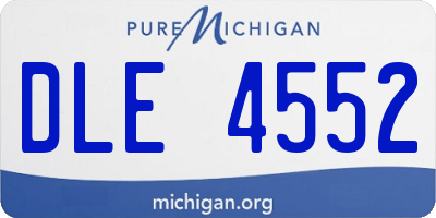 MI license plate DLE4552