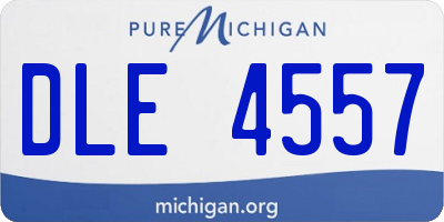 MI license plate DLE4557