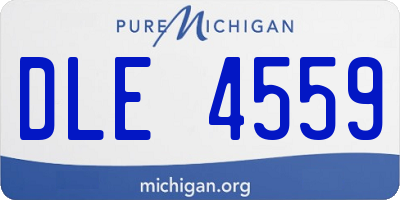 MI license plate DLE4559