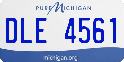 MI license plate DLE4561