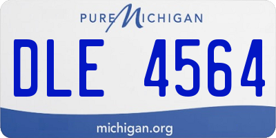MI license plate DLE4564