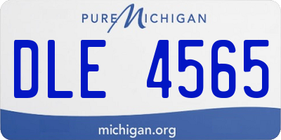 MI license plate DLE4565