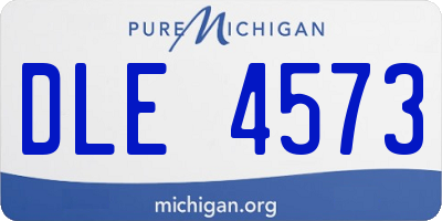 MI license plate DLE4573