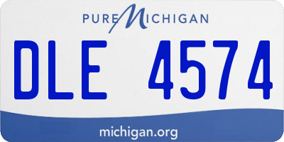MI license plate DLE4574